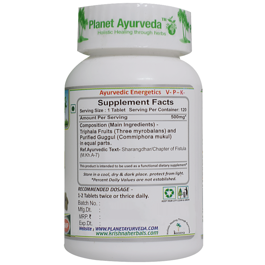 Planet Ayurveda Triphala Guggul Tablets