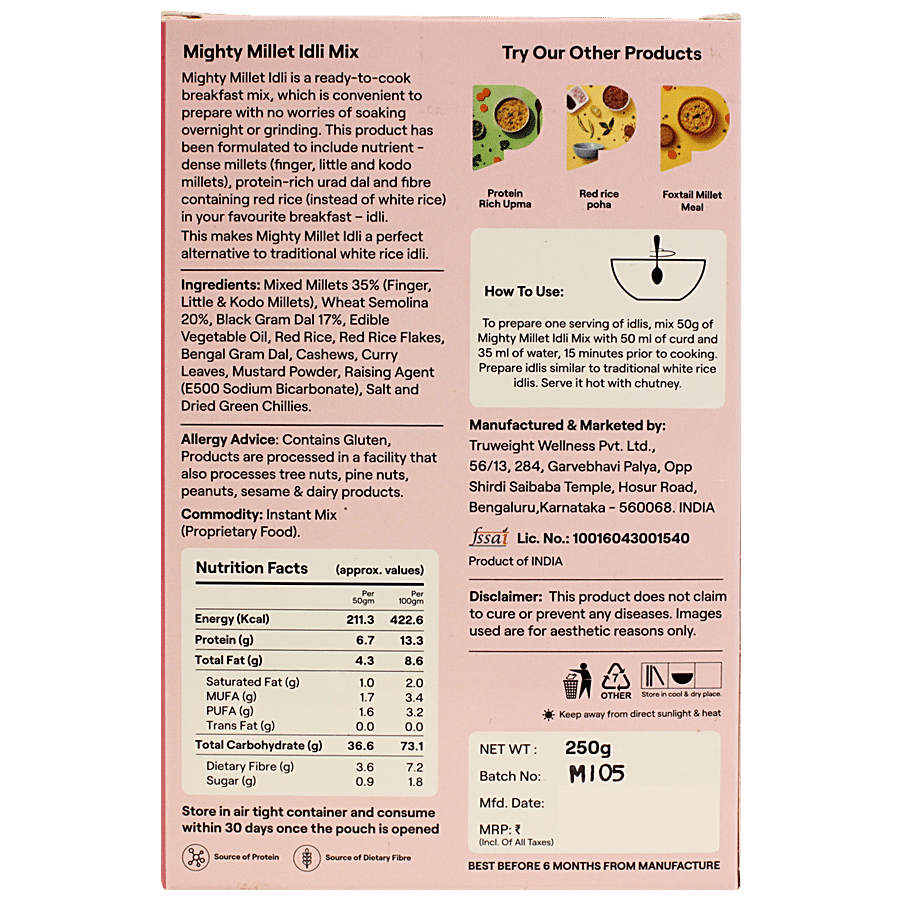 Possible Ready To Cook Idli Mix - Mighty Millets High Protein Breakfast