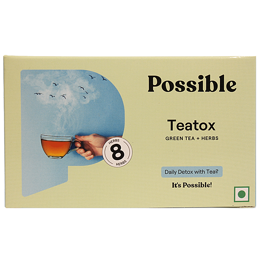 Possible Teatox - Ayurvedic Green Tea With 10 Essential Herbs For Daily Detox & Better Metabolism