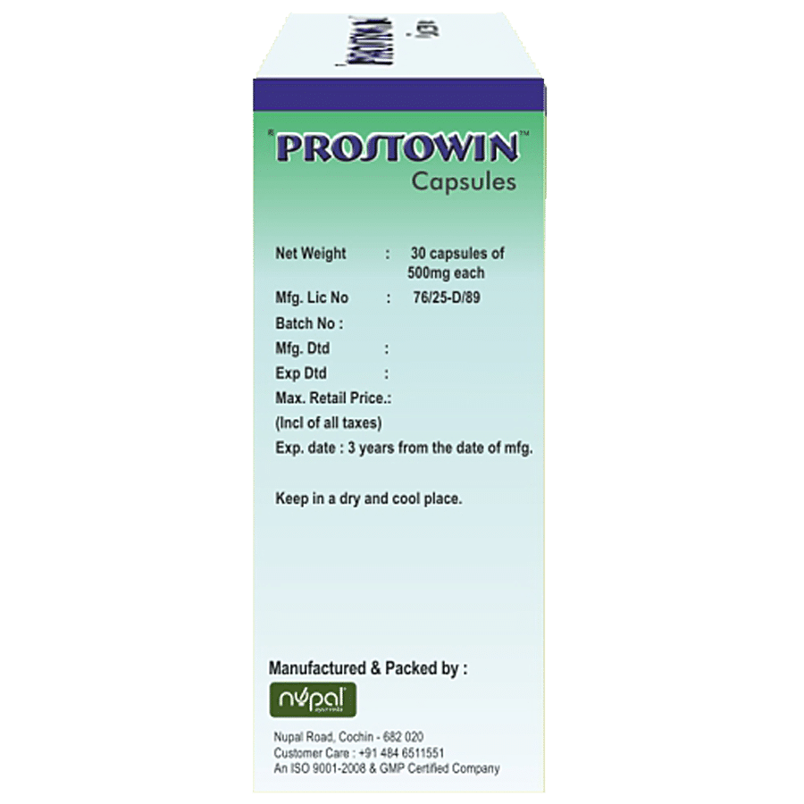 Prostowin Prostowin Capsule - Inhibits Prostate Enlargement