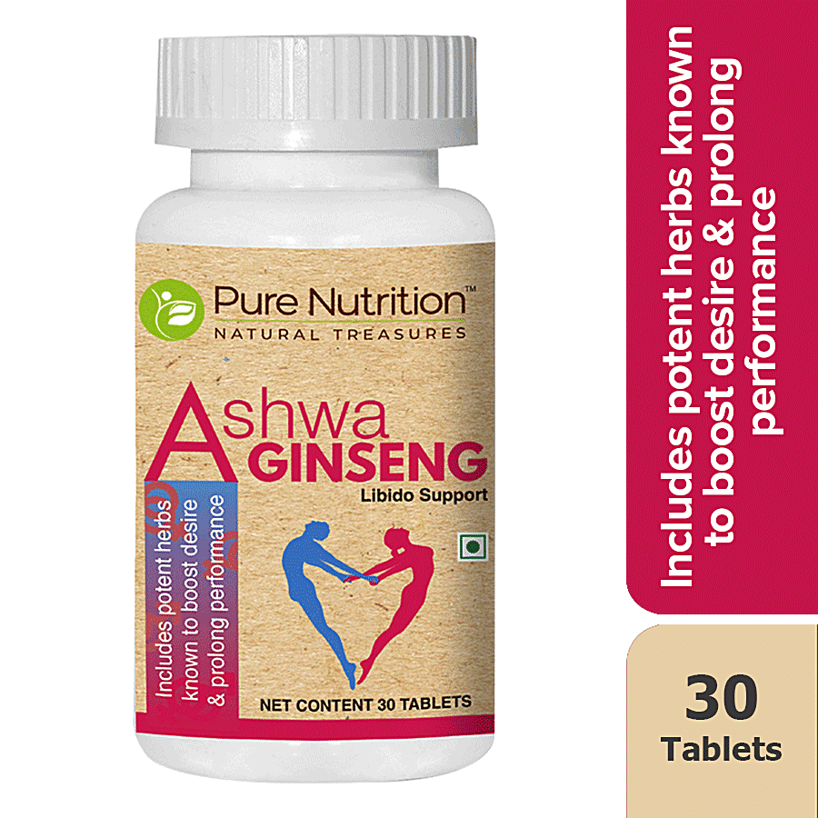 Pure Nutrition  Ashwa Ginseng With GojiBerry Extract - Energy & Performance Complex For Men & Women