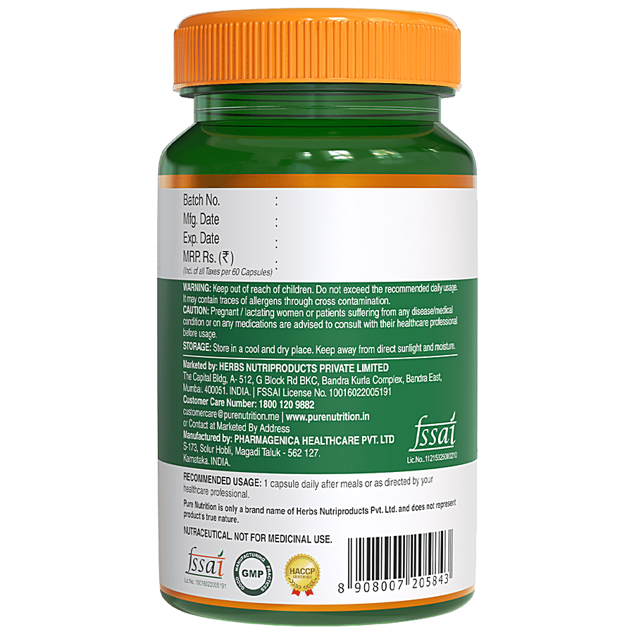 Pure Nutrition  Co-Enzyme Q10 Capsules - Supports Heart Health