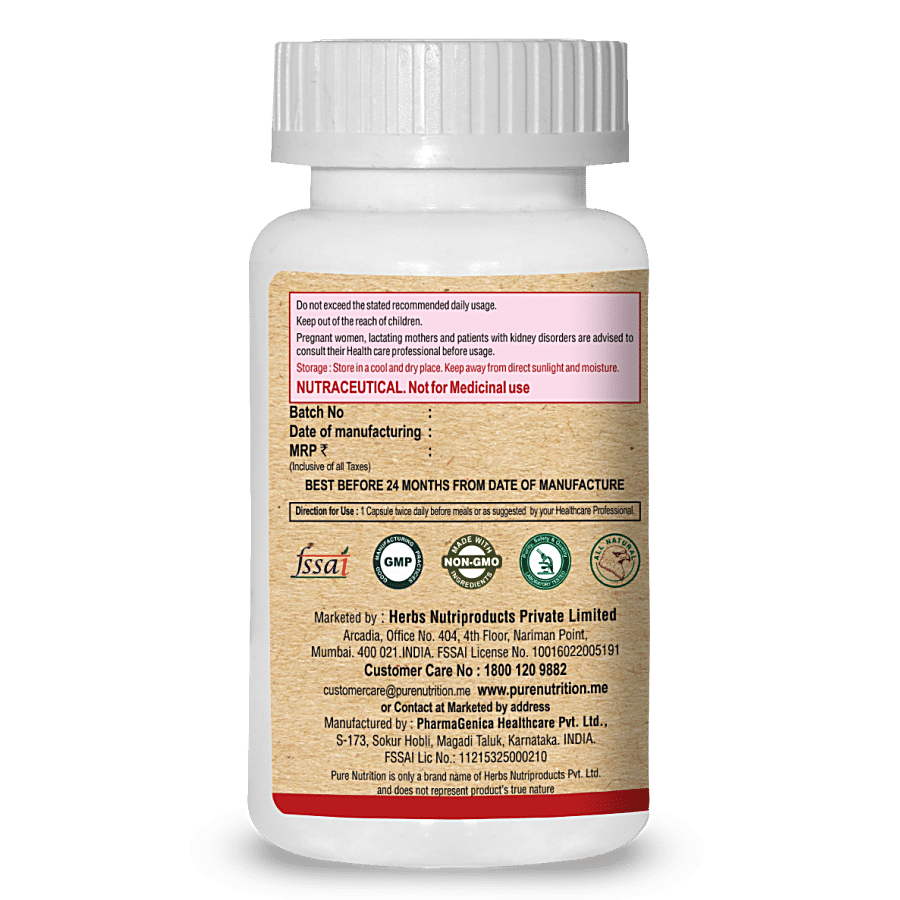 Pure Nutrition  Detox Kidney Capsule - Supports Cleaning Function