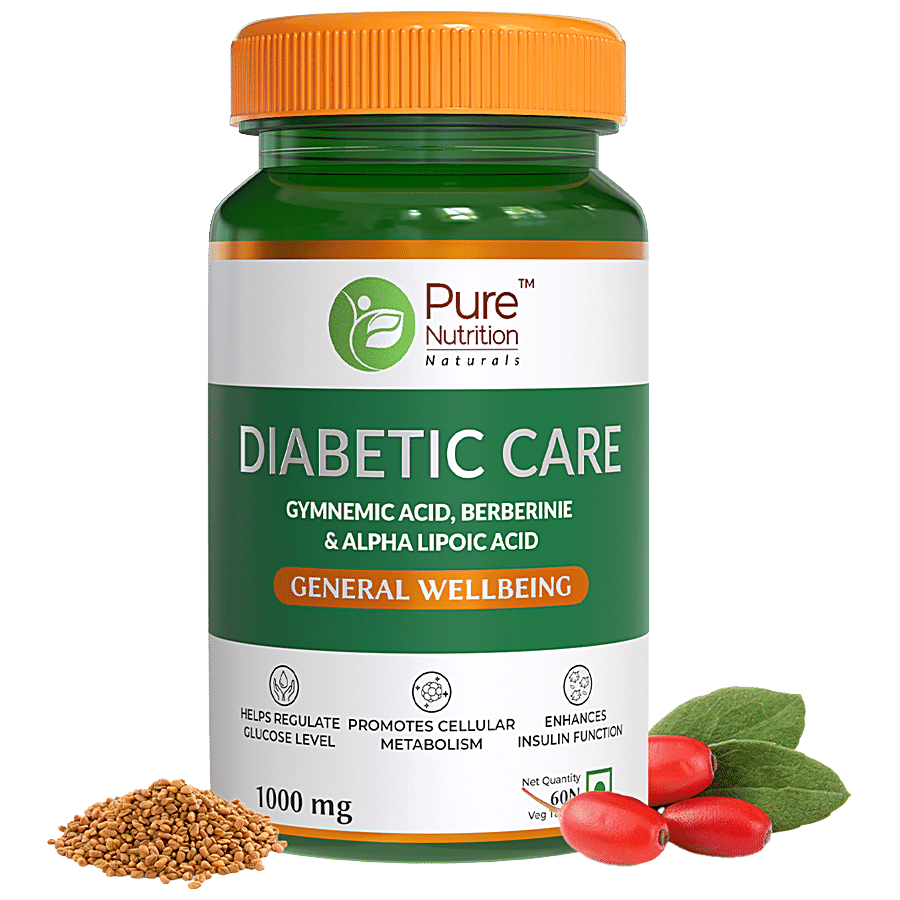 Pure Nutrition  Diabetic Care Tablets - Helps Regulate Glucose Level