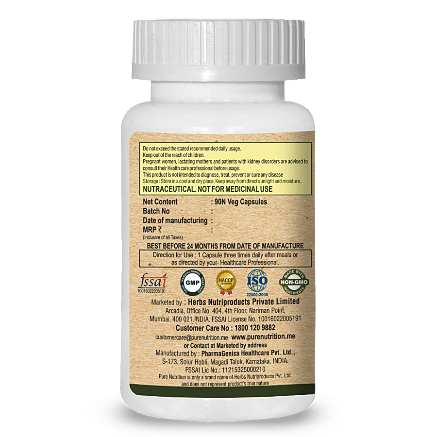 Pure Nutrition  Garcinia Cambogia Ultra Capsule - Supports Fat Control & Metabolic Balance