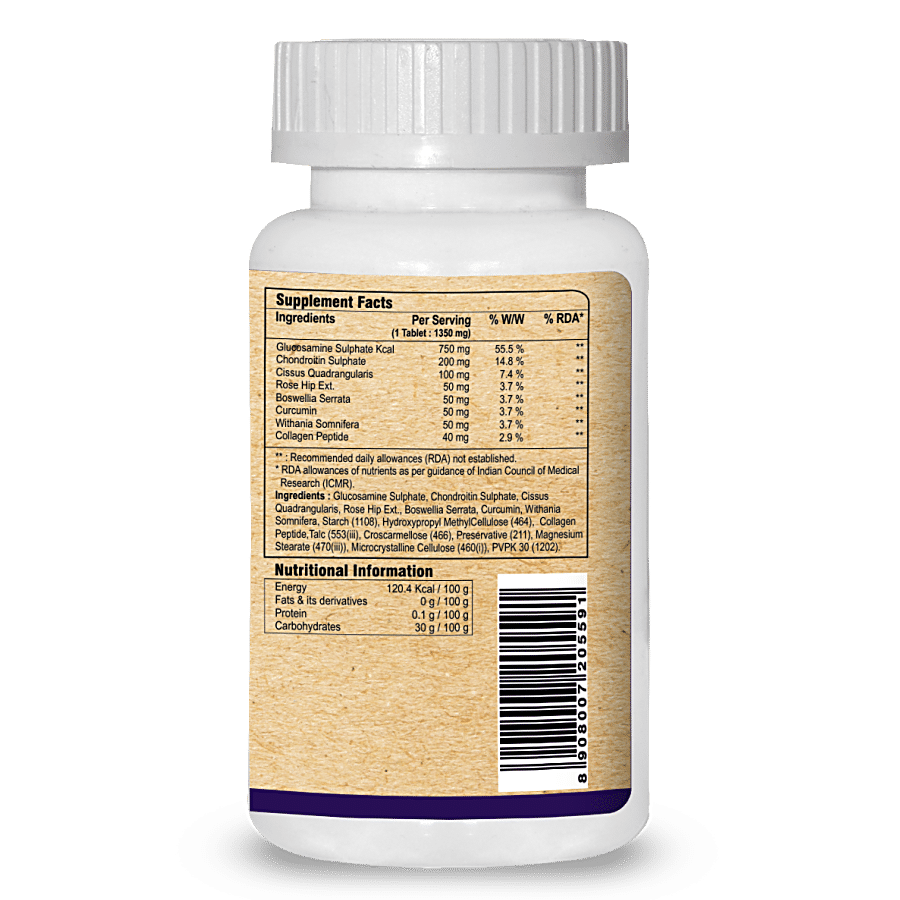 Pure Nutrition  Glucosamine Chondroitin Complex Tablet - With Herbal Extracts