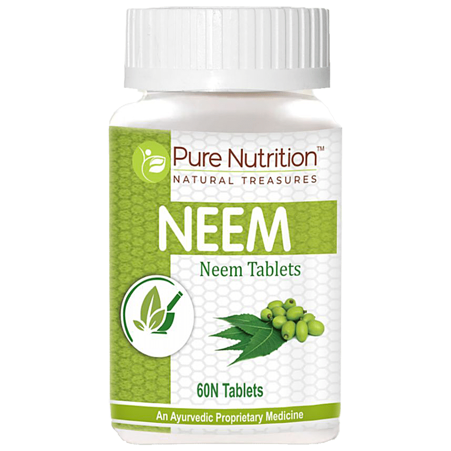 Pure Nutrition  Neem Tablets - For Antiseptic & Antibacterial Purposes