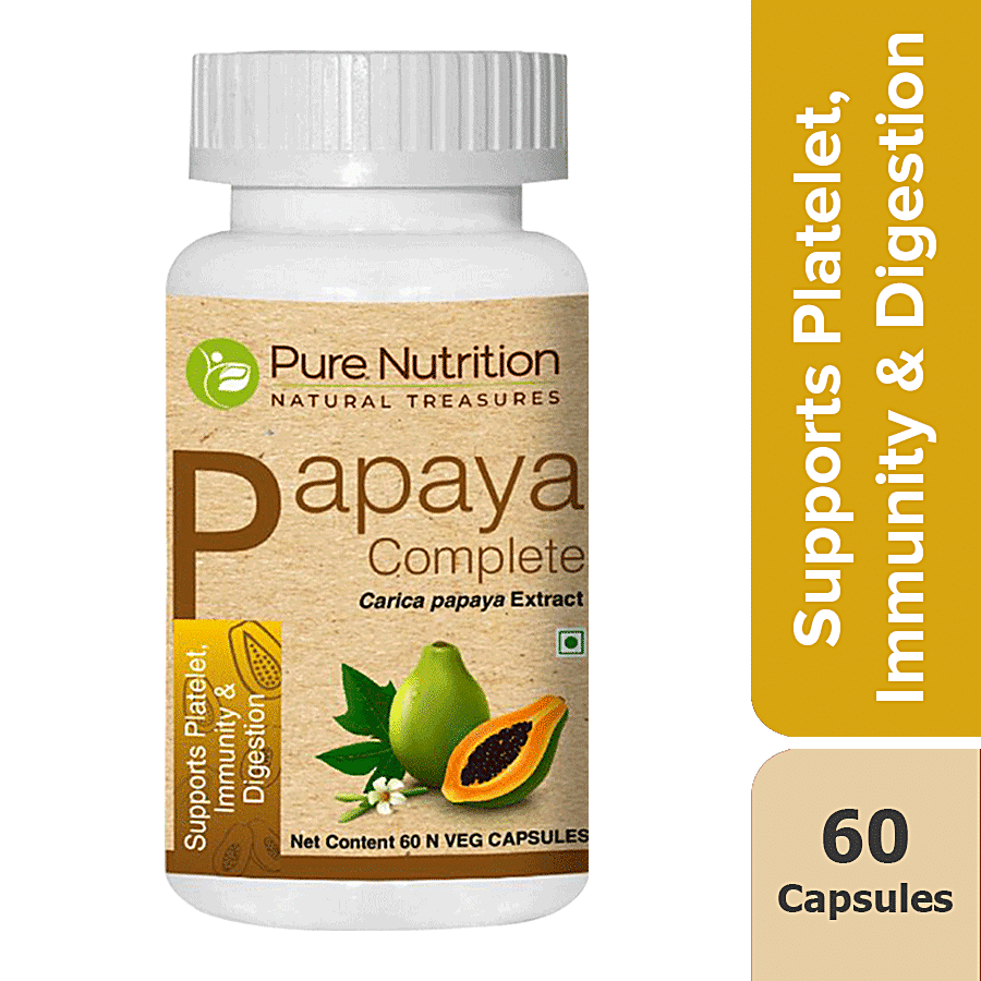 Pure Nutrition  Papaya Complete 640 mg - With Vitamin C