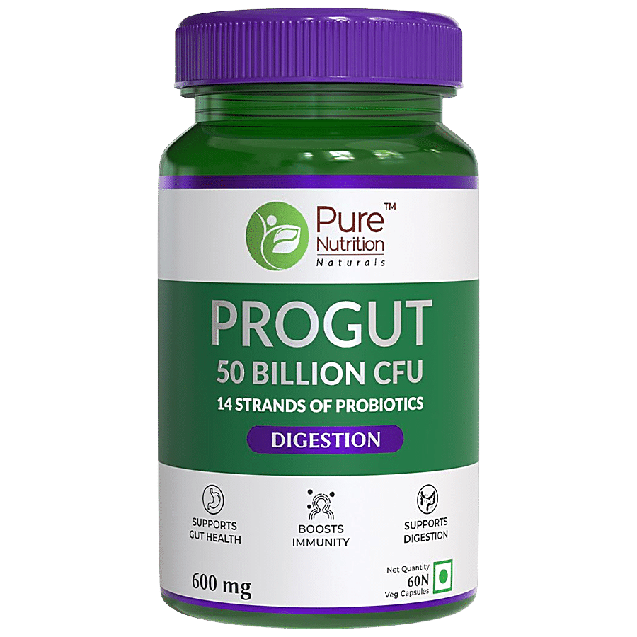 Pure Nutrition  Progut Probiotic Capsule - Supports Gut Health