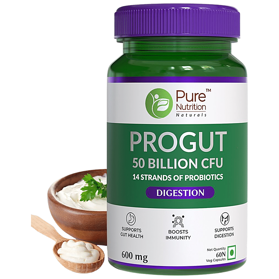 Pure Nutrition  Progut Probiotic Capsule - Supports Gut Health