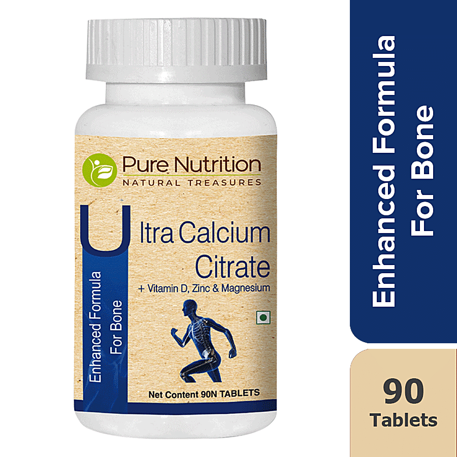 Pure Nutrition  Ultra Calcium Citrate - 1250 Mg With Vitamin D Zinc & Magnesium