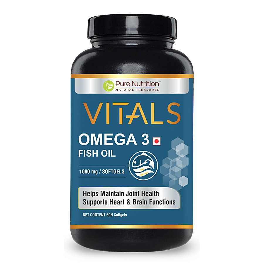 Pure Nutrition  Vitals Omega 3 Fish Oil Softgel - Supports Joint