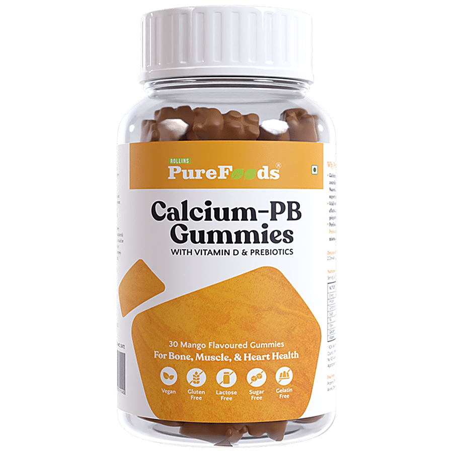 PureFoods Calcium-PB Gummies -With Vitamin D & Prebiotics