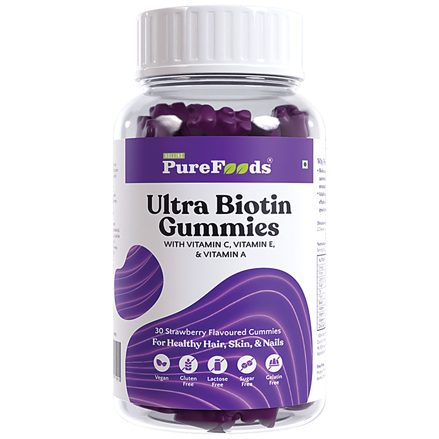 PureFoods Ultra Biotin Gummies - With Vitamin C