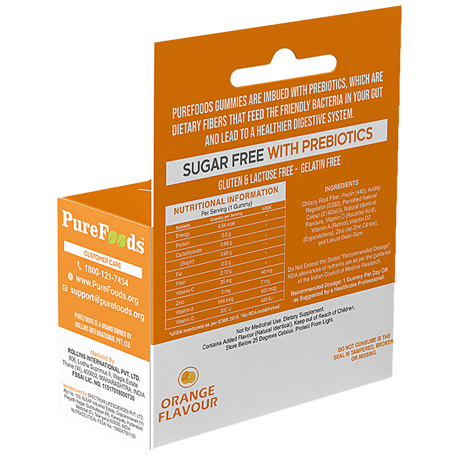 PureFoods Vitamin C-PB Gummies - With Prebiotics