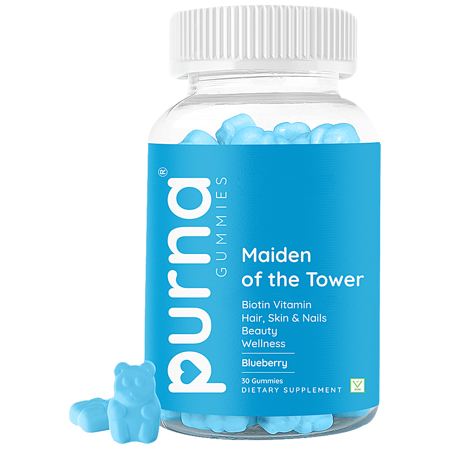 Purna Gummies Biotin Gummies - Blueberry