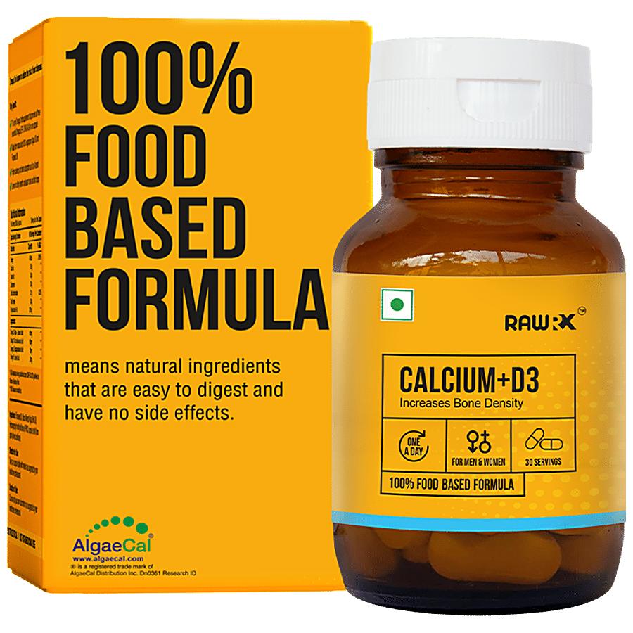 RawRX Calcium+D3 Tablets With Vitamin C - Increases Bone Density