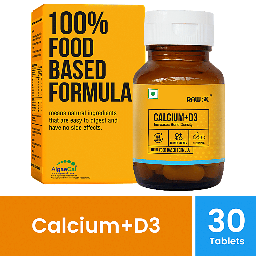 RawRX Calcium+D3 Tablets With Vitamin C - Increases Bone Density