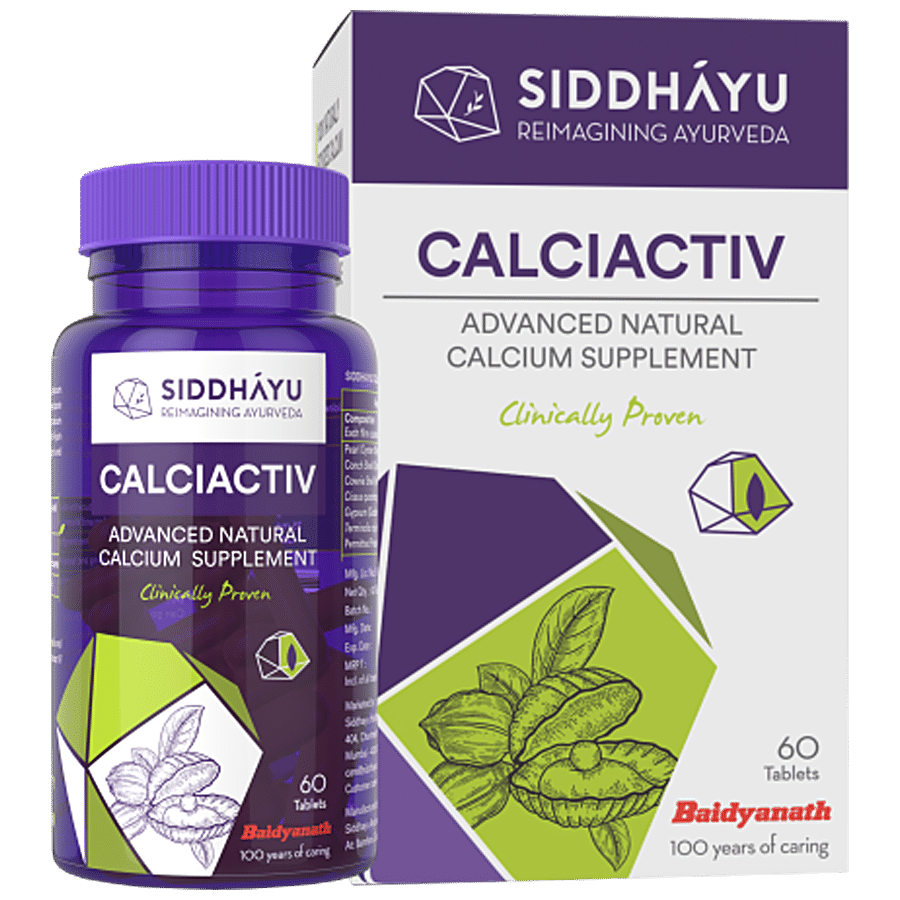 SIDDHAYU Calciactiv Tablets - Advanced Natural Calcium Supplement