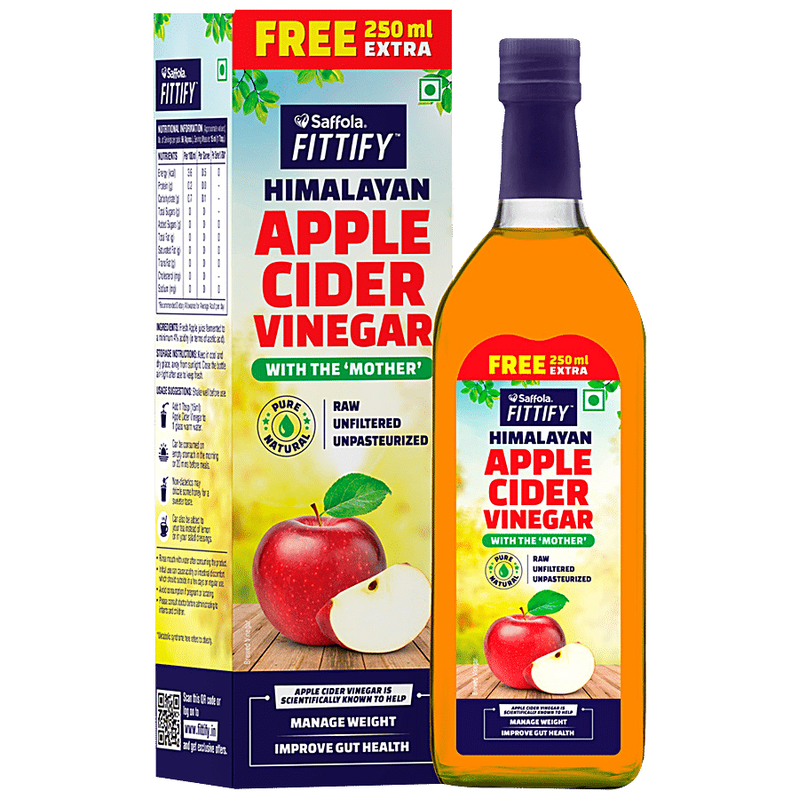 Saffola FITTIFY Himalayan Apple Cider Vinegar With The Mother - Raw