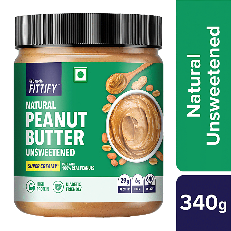 Saffola FITTIFY Natural Peanut Butter Unsweetened Super Creamy