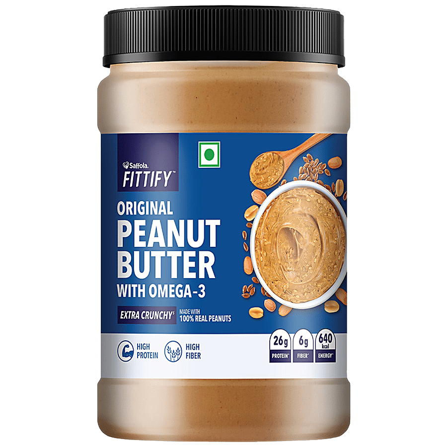 Saffola FITTIFY Original Peanut Butter with Omega-3 Extra Crunchy 925g