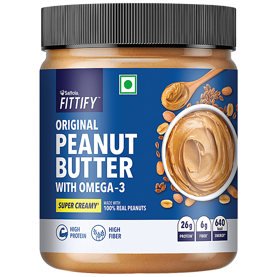 Saffola FITTIFY Original Peanut Butter with Omega-3 Super Creamy