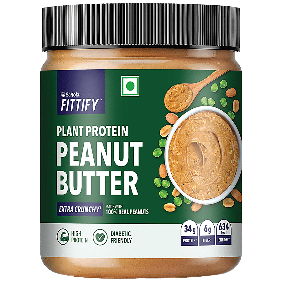 Saffola FITTIFY Plant Protein Peanut Butter Extra Crunchy