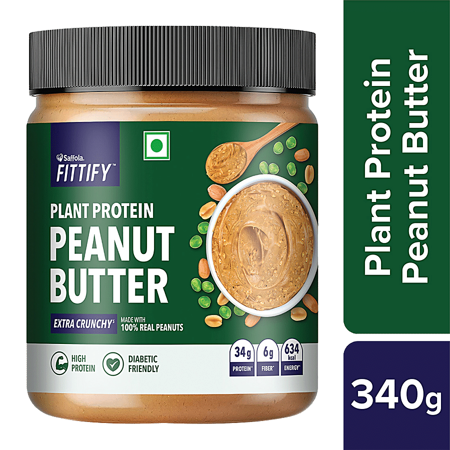 Saffola FITTIFY Plant Protein Peanut Butter Extra Crunchy