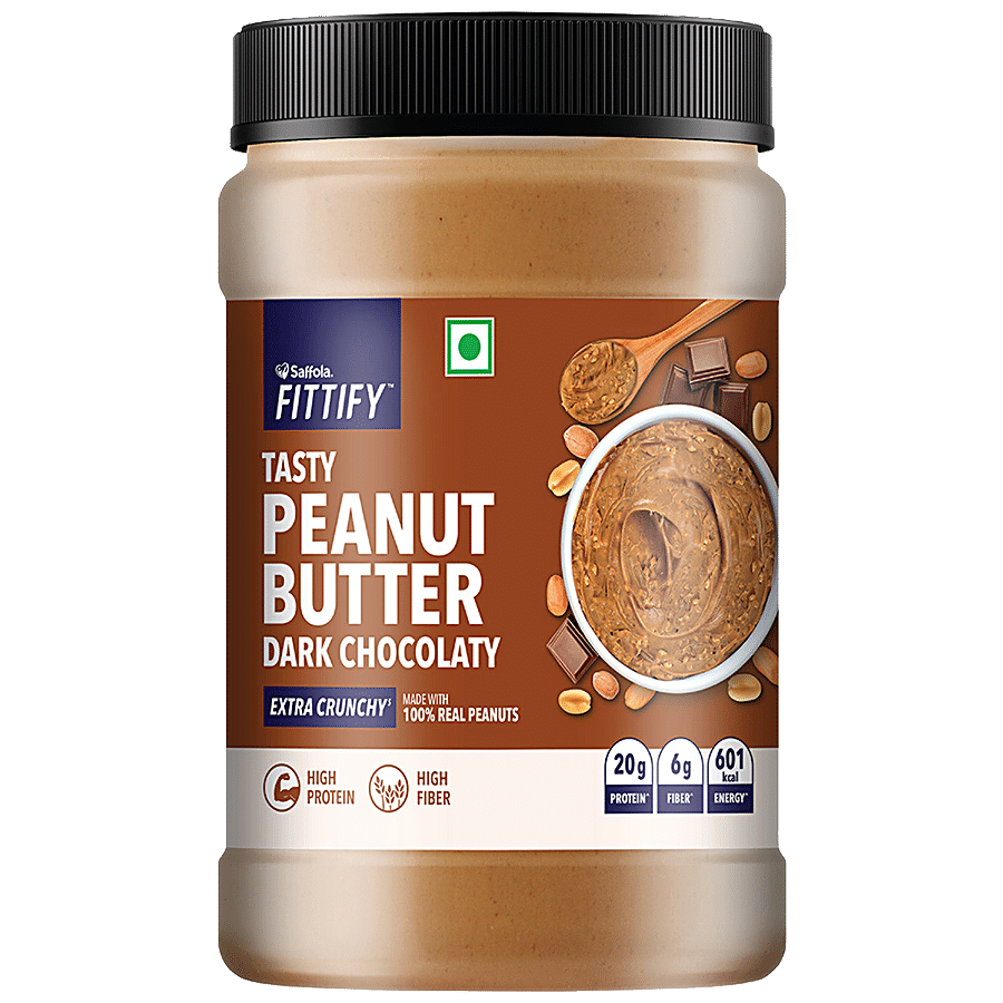 Saffola FITTIFY Tasty Peanut Butter Dark Chocolaty Extra Crunchy 925g