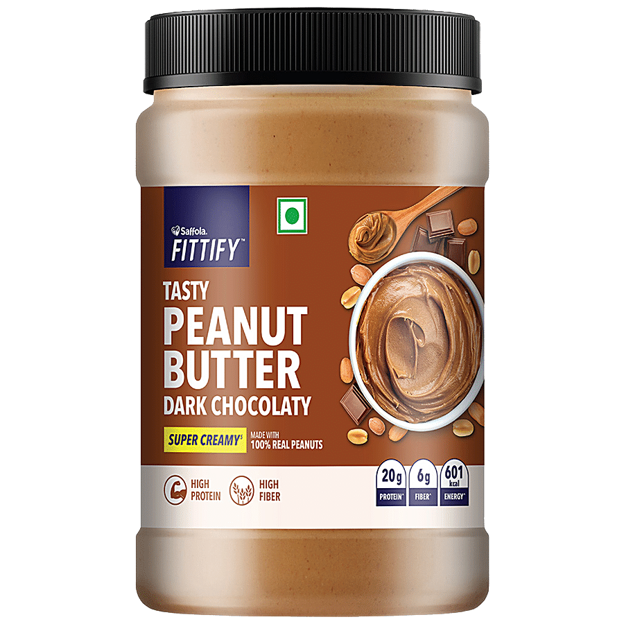 Saffola FITTIFY Tasty Peanut Butter Dark Chocolaty Super Creamy