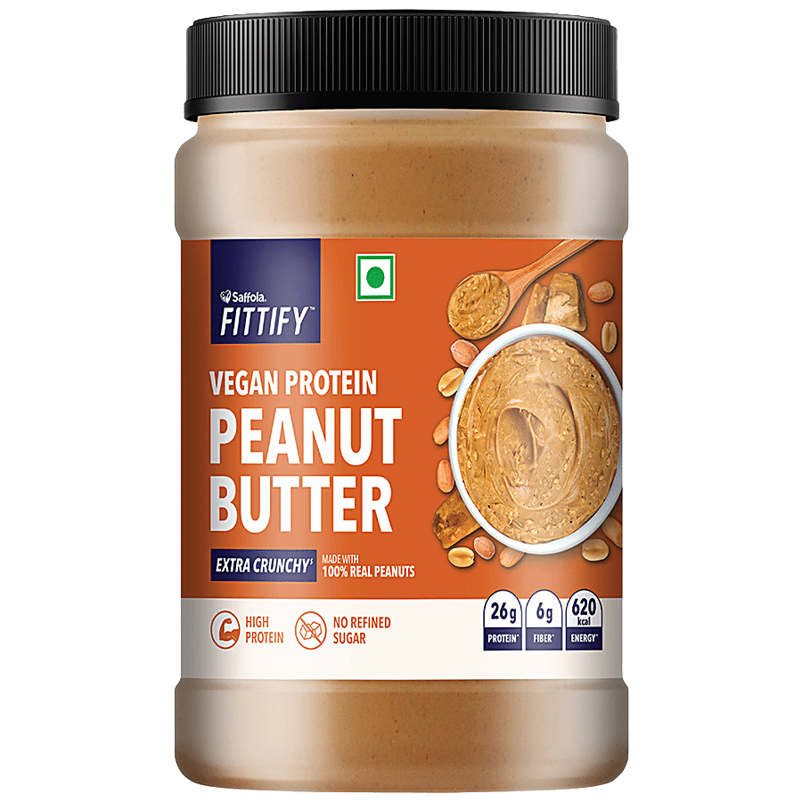 Saffola FITTIFY Vegan Protein Peanut Butter Extra Crunchy 925g