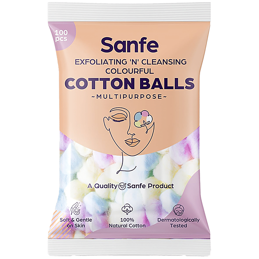 Sanfe Exfoliating 'N' Cleansing Colourful Cotton Balls