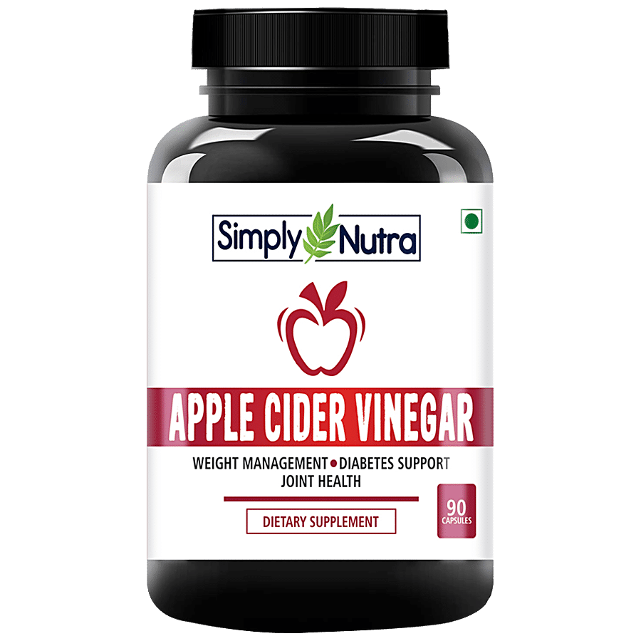 Simply Nutra Apple Cider Vinegar Capsules 500 Mg - Veg Capsules