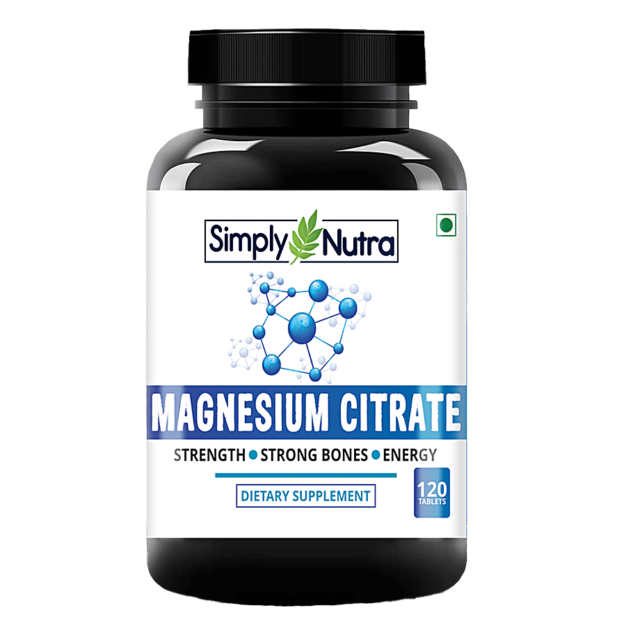 Simply Nutra Magnesium Citrate Dietary Supplement Tablet - For Strength