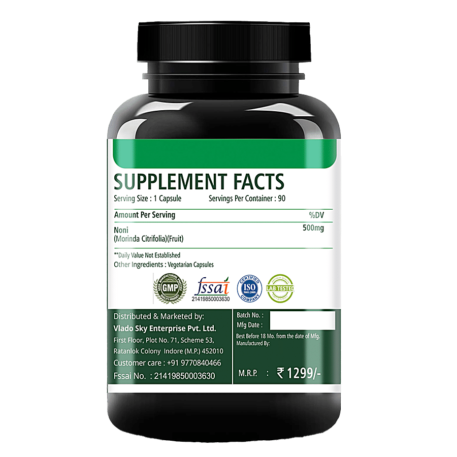 Simply Nutra Noni Gold Extract Dietary Supplement Capsules - Immunity Booster