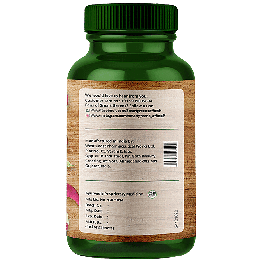 Smart Greens Plant Based Wholefood Biotin 5000 mcg Capsules - For Healthy Hair