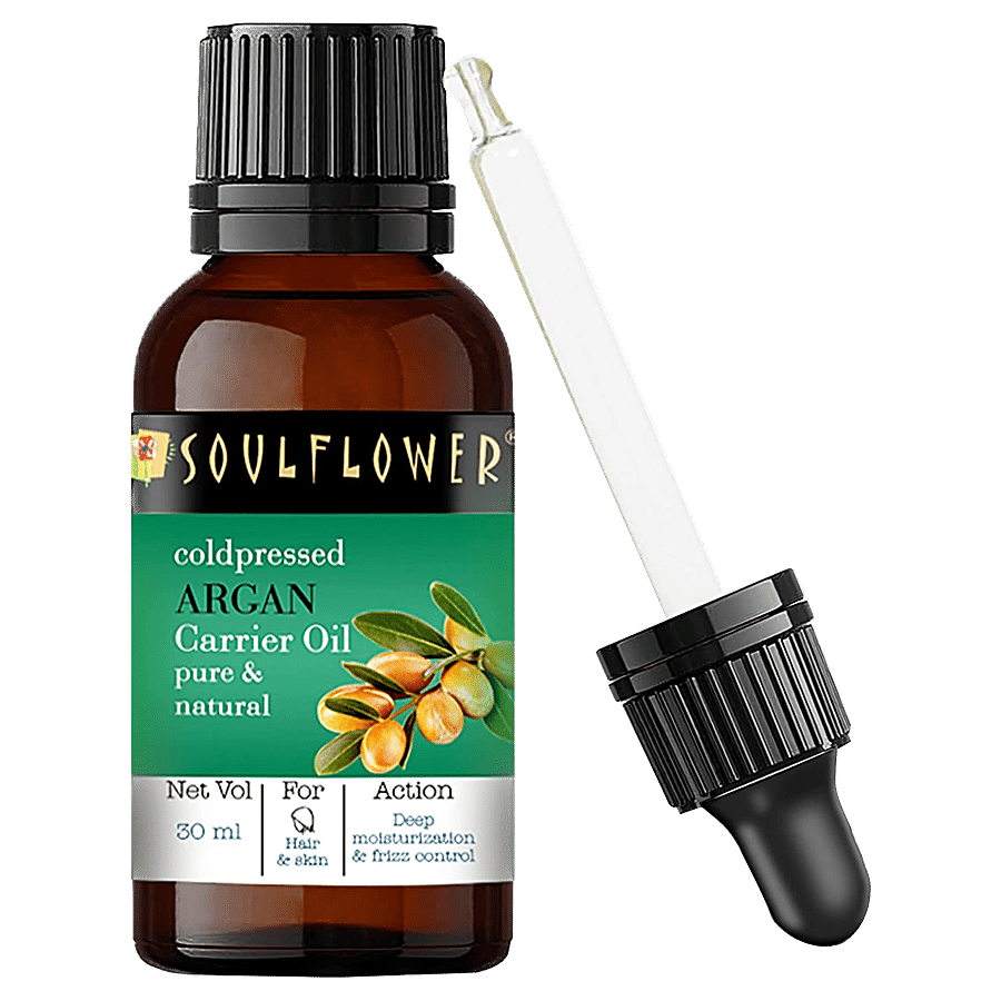 Soulflower Moroccan Argan Carrier Hair oil for Hair growth