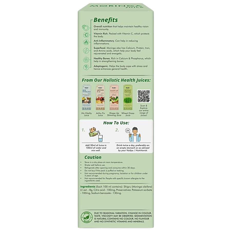 Sri Sri Tattva Moringa Juice - Powerhouse Of Nutrients