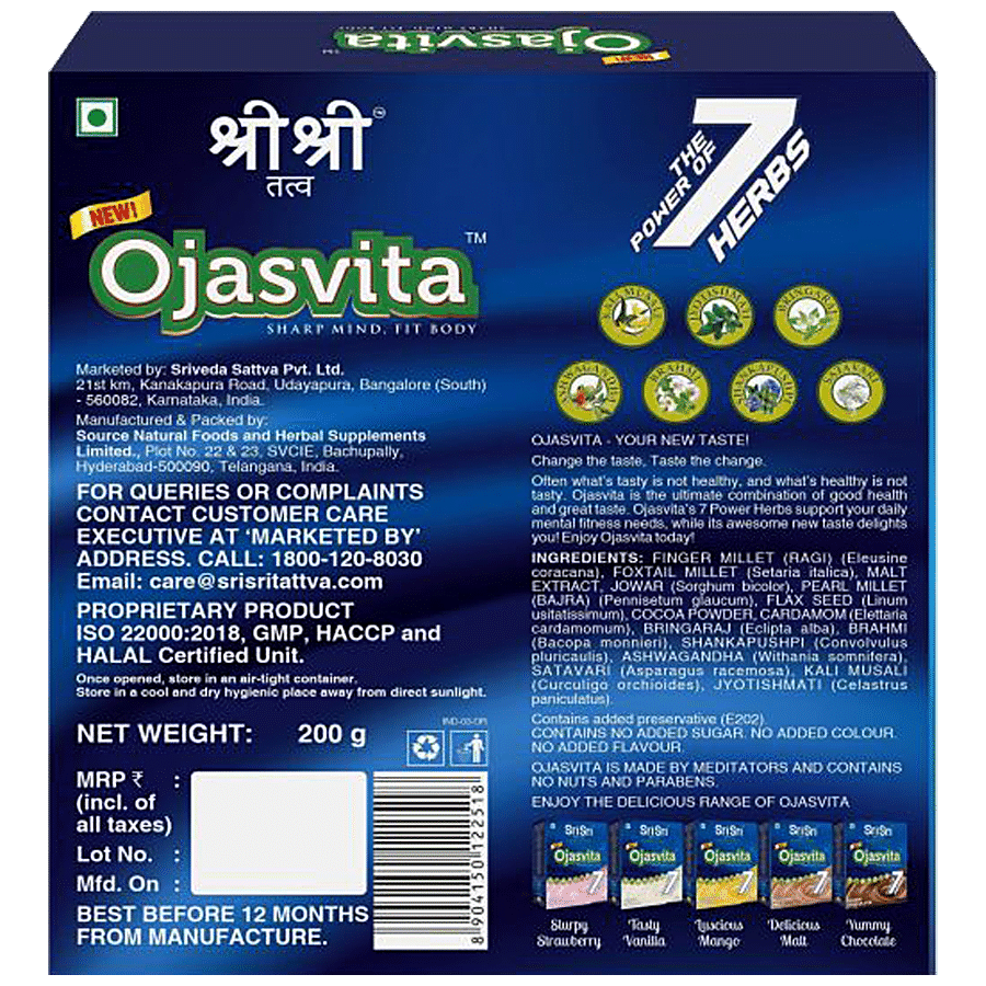 Sri Sri Tattva Ojasvita Ragi - With 7 Herbs