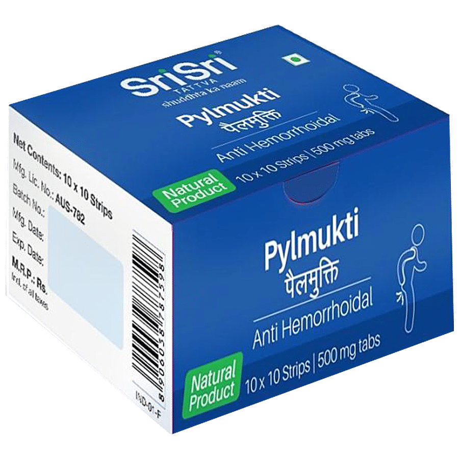 Sri Sri Tattva Pylmukti Tablet 500 mg - Anti-Hemorrhoidal