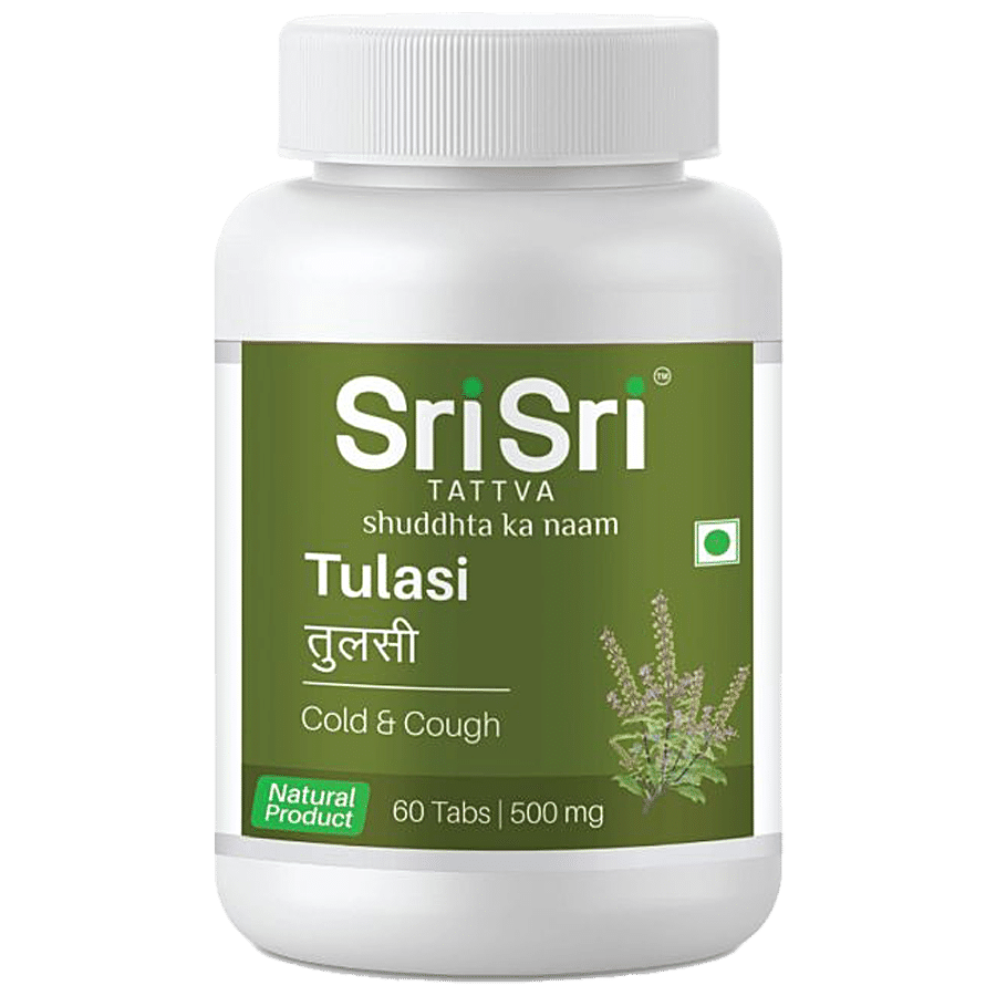 Sri Sri Tattva Tulasi 500mg Tablet - Provides Relief From Cough & Cold