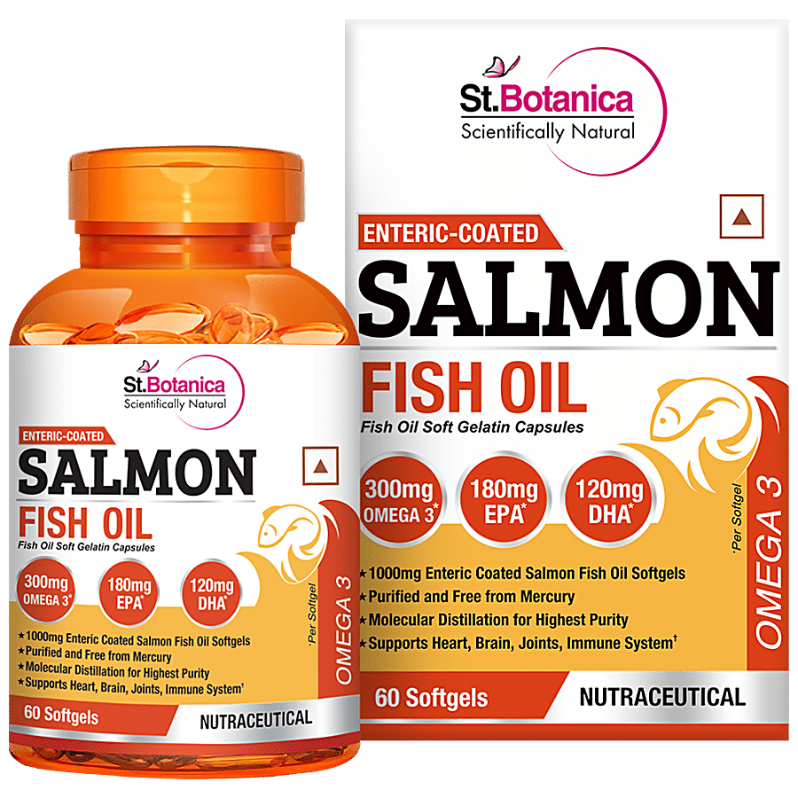 StBotanica Salmon Fish Oil Softgel Capsules - 1000mg