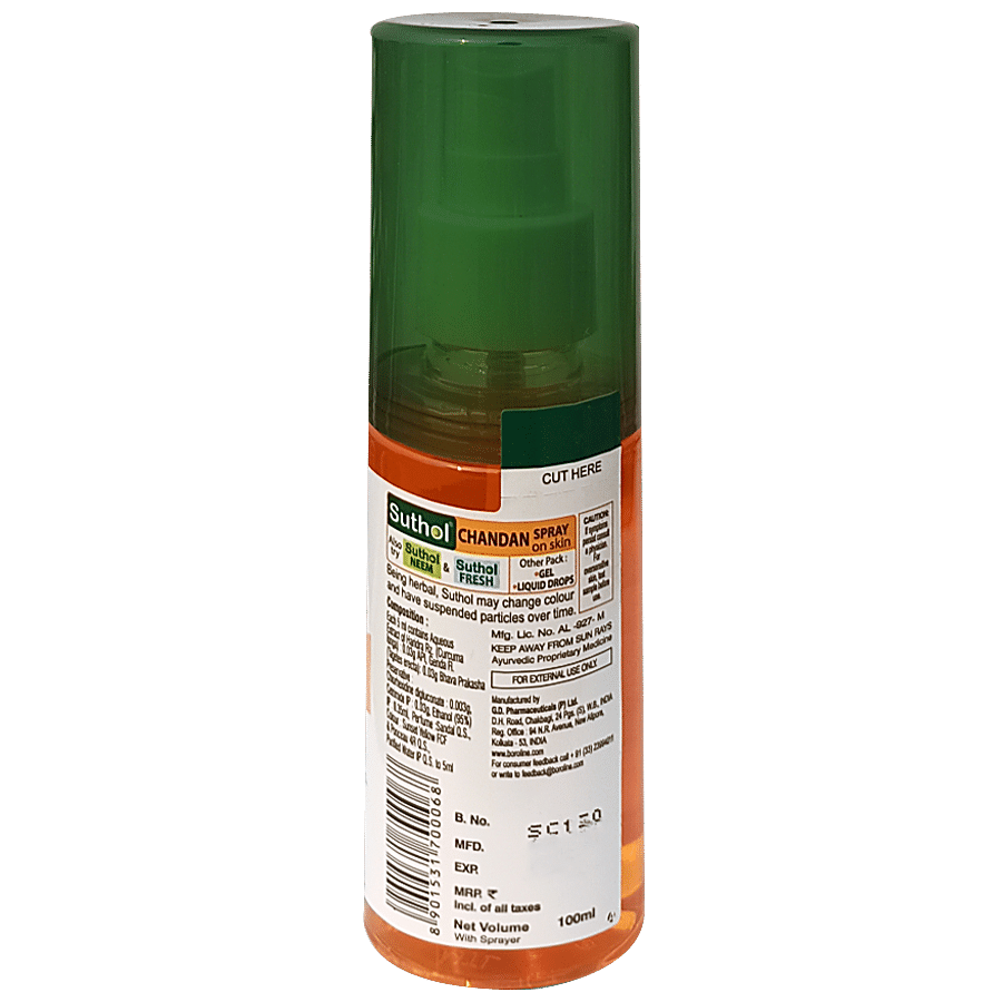 Suthol Antiseptic Skin Hygiene Spray - Chandan