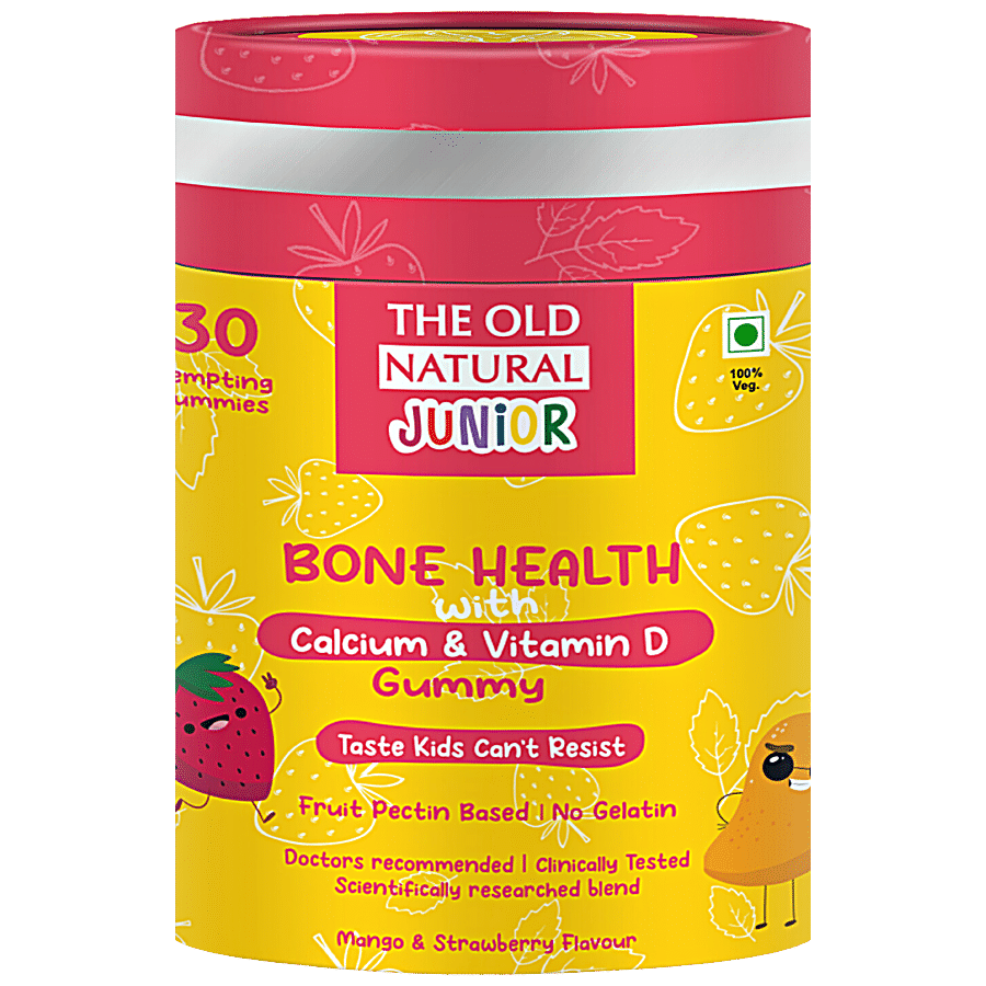 The Old Natural Bone Health Fruit Pectin Based Gummies - Tempting Mango & Strawberry