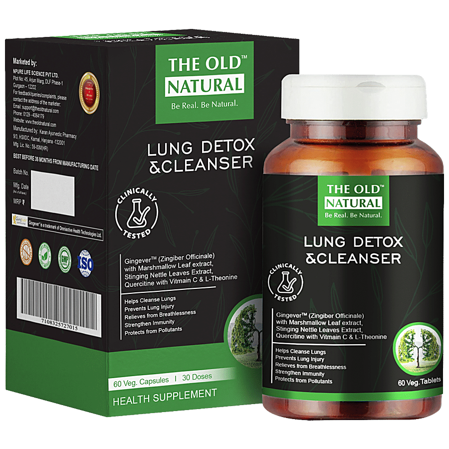 The Old Natural Lung Detox & Cleanser Tablets - For Lung Cleansing