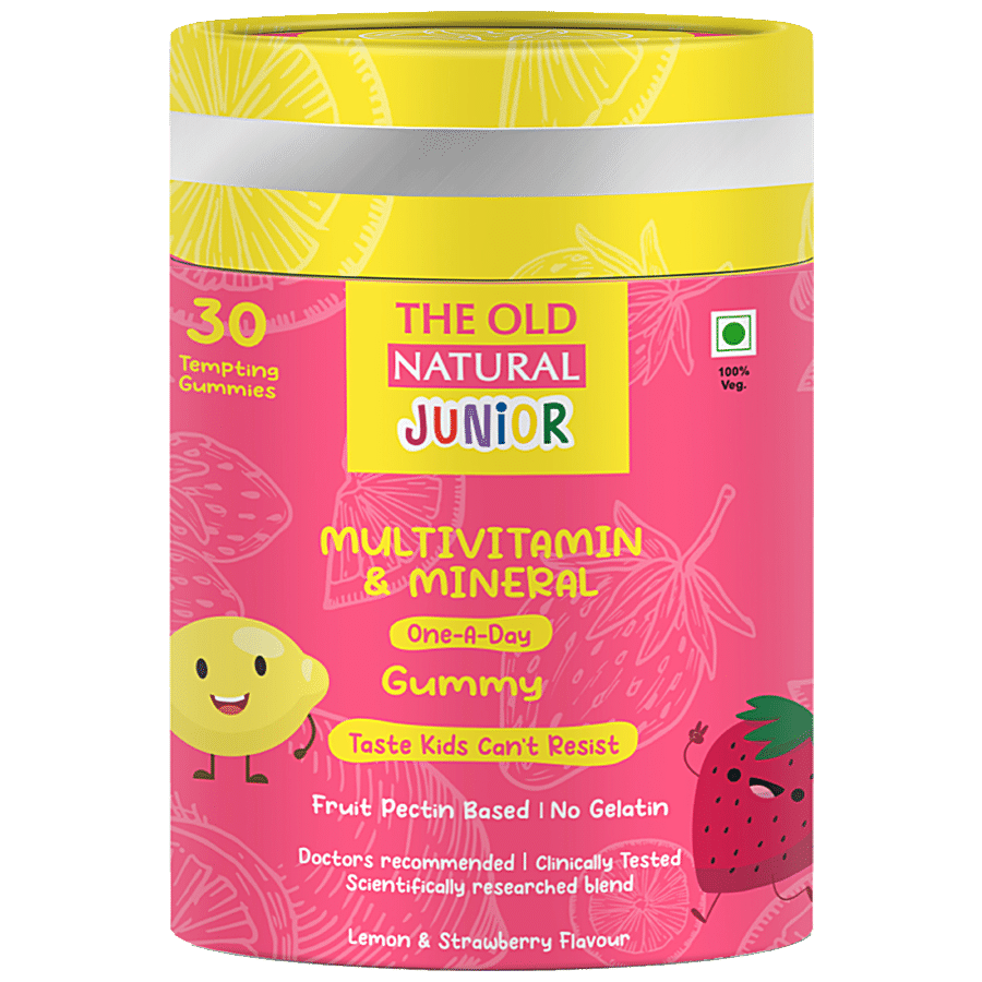 The Old Natural Multivitamin & Mineral Fruit Pectin Based Gummies - Strawberry & Lemonade Flavour