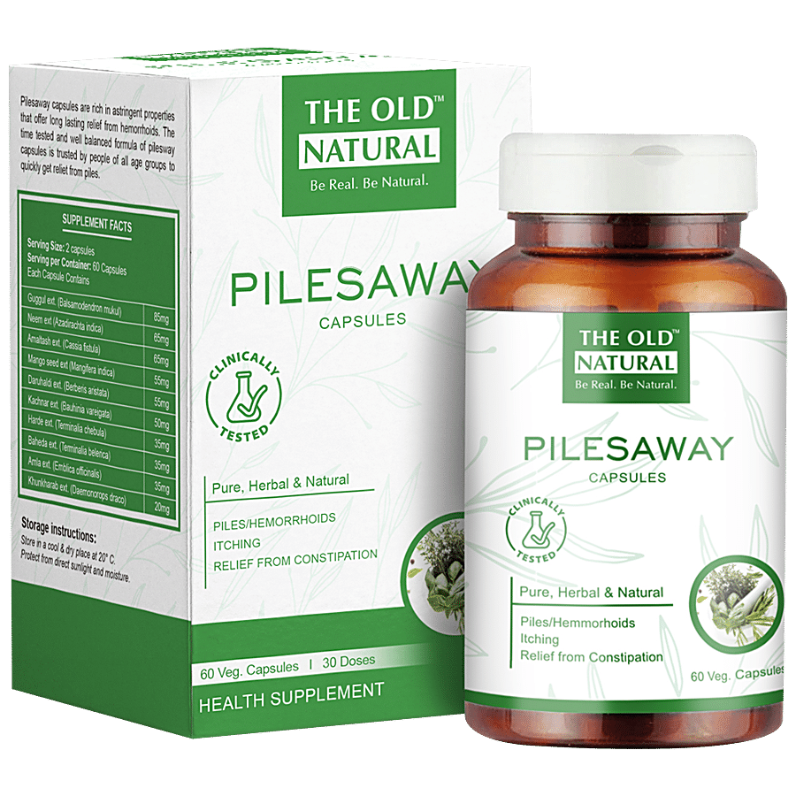 The Old Natural Pilesway Capsules - For Piles