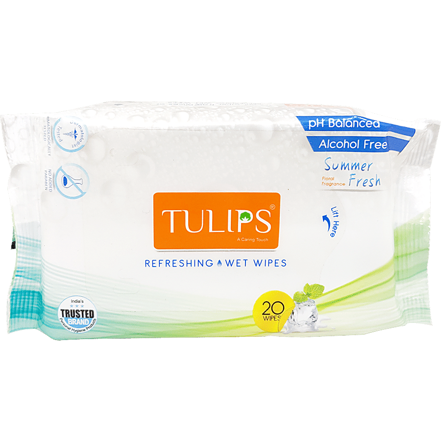 Tulips Refreshing Facial Wet Wipes - Fragrance of Summer Fresh