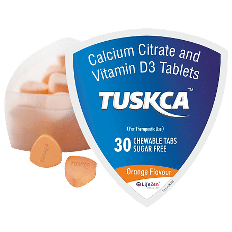 Tuskca Calcium Citrate & Vitamin D3 Tablet - Sugar Free